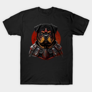 Rottweiler in Samurai Mode T-Shirt